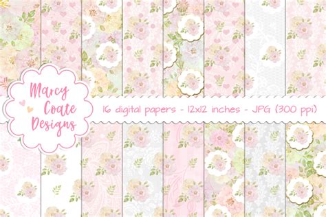 Watercolor Rose Backgrounds Graphic By Marcycoatedesigns Creative Fabrica