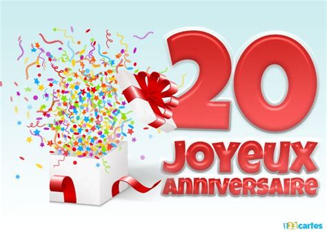 Carte Virtuelle Joyeux Anniversaire 20 Ans Elevagequalitetouraine