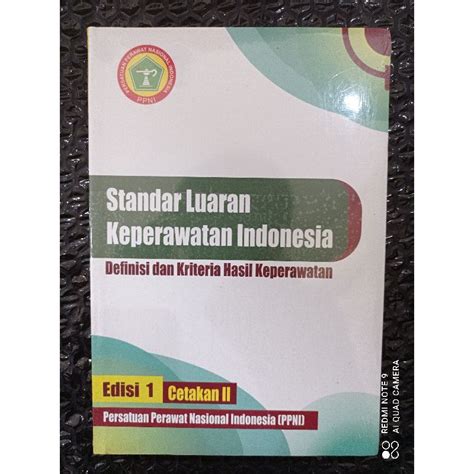 Jual Standar Luaran Keperawatan Indonesia Edisi Cetakan Ii Definisi