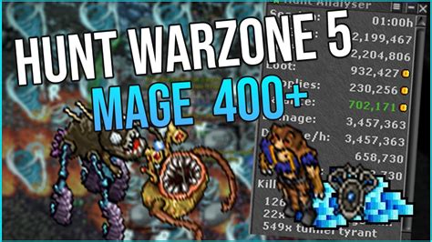 Warzone 5 Hunt Mage 400 Solo Tibia YouTube