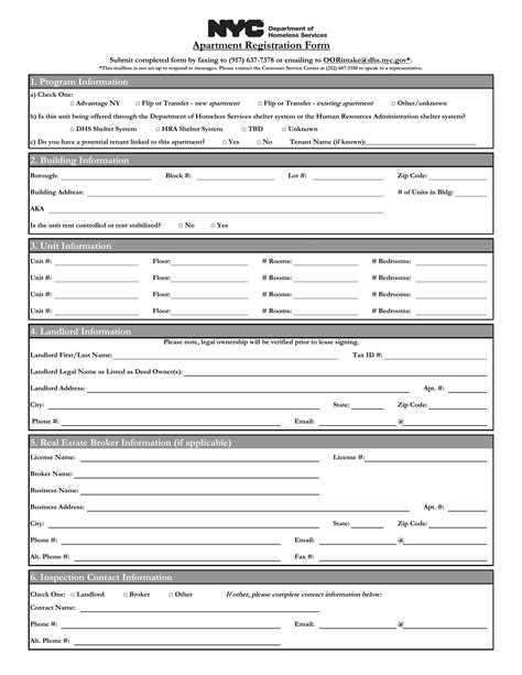 Nyc Apartment Registration Pdf Form Formspal