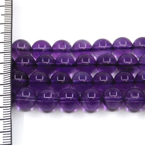 Natural Amethyst Mm Round Beads Ilona Biggins Beads Pearls