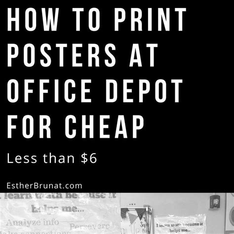 A Black And White Photo With The Words How To Print Posters At Office