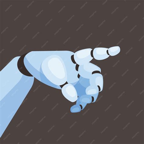 Premium Vector Vector Image Of A Mechanical Robotic Hand Isolated On