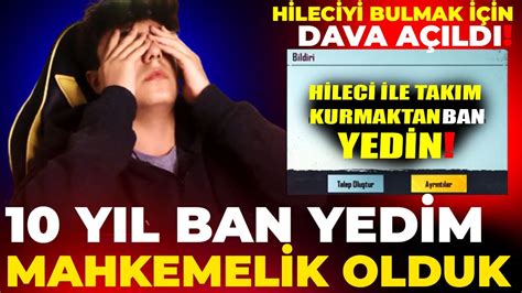 PUBG MOBİLE TARAFINDAN MAHKELEMİK OLDUK TÜM EKİP 10 YIL BAN YEDİ