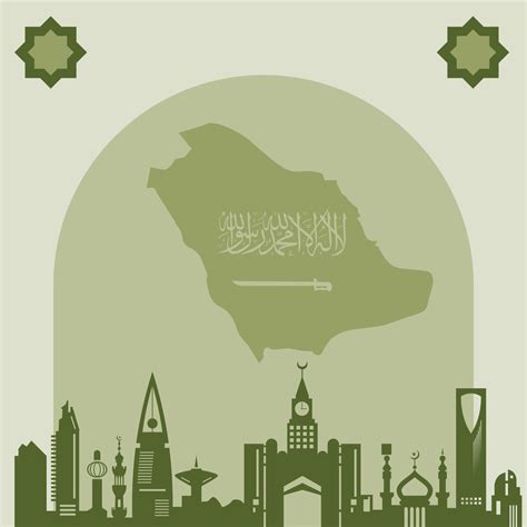 Saudi Arabia Building Vector Illustration Banner And Background