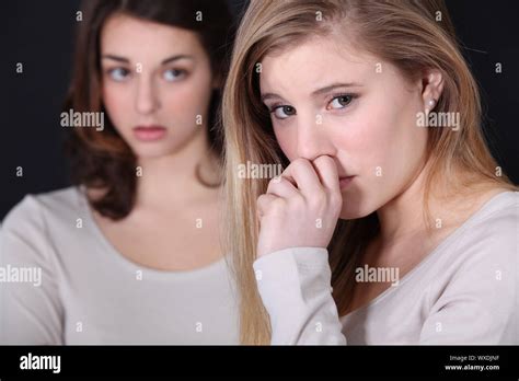 Female Friends Arguing Stock Photo Alamy