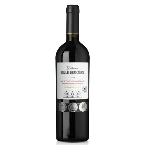 Vin rouge AOP Blaye Côtes de Bordeaux Château Belle Bergère 75cl pas