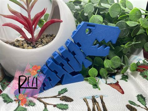 3D Printed Wiggly Dinosaur Etsy