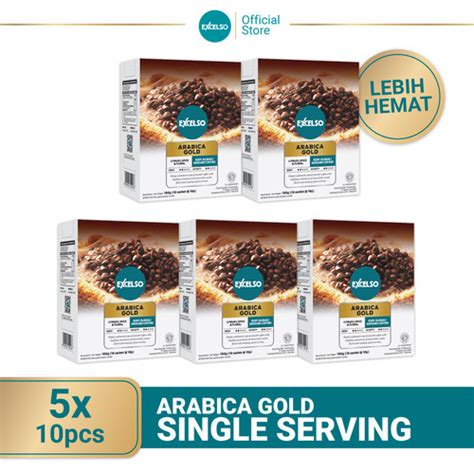 Jual Excelso Kopi Single Serving Arabica Gold Pack Of 5 Folding Box