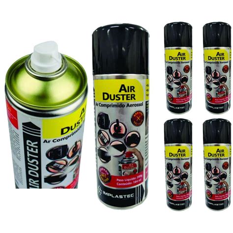 5 Ar Comprimido Aerosol Spray 200g Air Duster Implastec Submarino