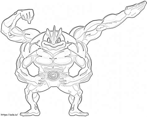 Cool Machamp Coloring Page
