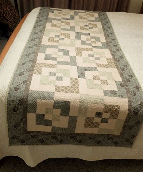 Patchwork Quilted Light Olive And Sage Green And Cream Bed Etsy Bed