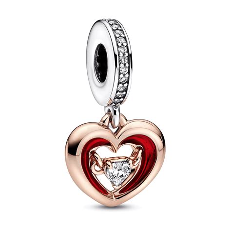 Pandora Two Tone Radiant Heart Dangle Charm C Francis Gaye