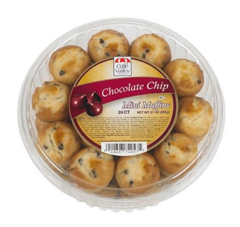 Cafe Valley Mini Chocolate Chip Muffins 24 Ct Kroger