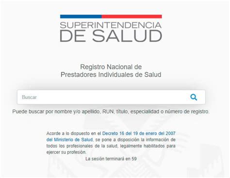 Certificado Superintendencia De Salud Profesionales De La Salud