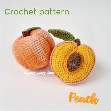 Peach Crochet Pattern Etsy