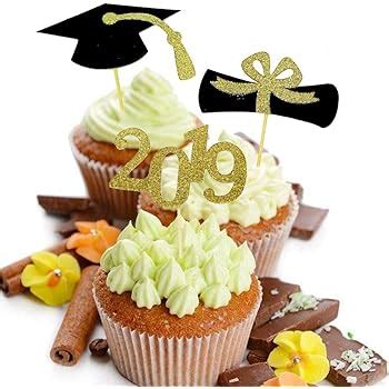 Sunbeauty Abschluss Cupcake Toppers Er Graduierung Kuchendeko