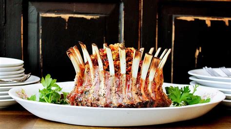 Royal Crown Roast Of Pork With Stuffing Recipe Crown Roast Christmas Dinner Main Course