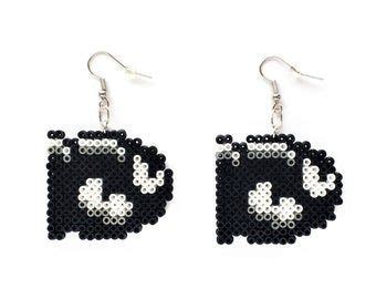 Colorful Heart Earrings Pixel Heart Earrings Handmade Cute Jewelry