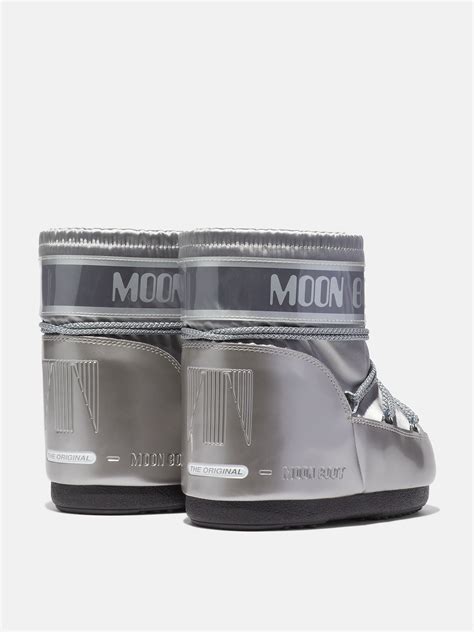 ICON LOW GLANCE SILVER SATIN BOOTS Moon Boot Official Store