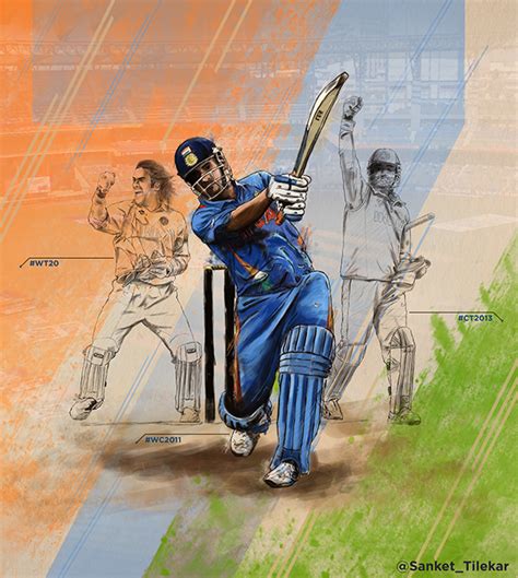 Illustration Ms Dhoni Behance