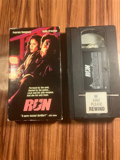 Run Vhs 1991 Movie Patrick Dempsey Kelly Preston Action Thriller 90s Rare Oop 717951158031 Ebay