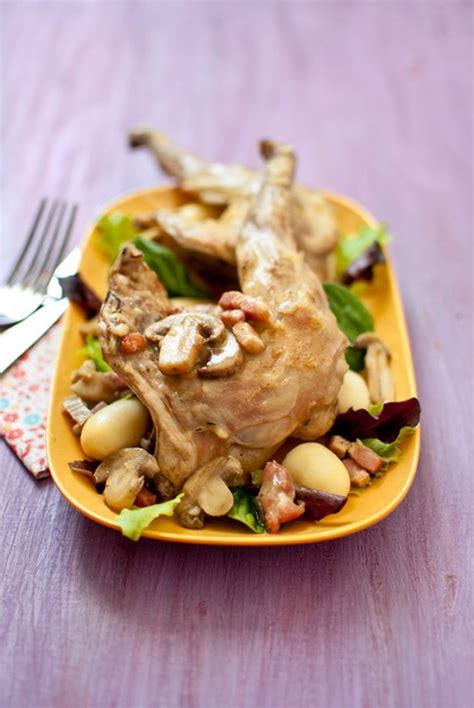 Recette De Lapin Aux Champignons Et Aux Lardons Recettes Faciles