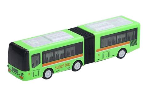 Blue /Green 1:64 Scale Kids Plastic Electric Articulated Bus Toy [BU01S082] : EZMOTORTOYS.COM