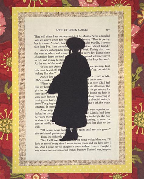 Anne Of Green Gables Silhouette Print Etsy