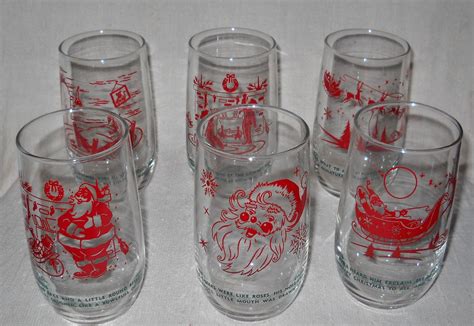 Set Of 6 Twas The Night Before Christmas Drinking Glasses Etsy The Night Before Christmas