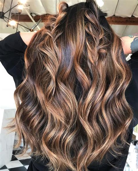 High Contrast Caramel Blonde Balayage Brown Blonde Hair Brown Hair