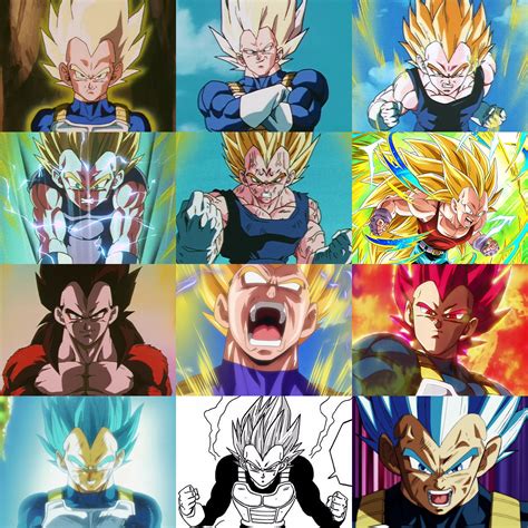 Vegeta All Super Saiyan Forms