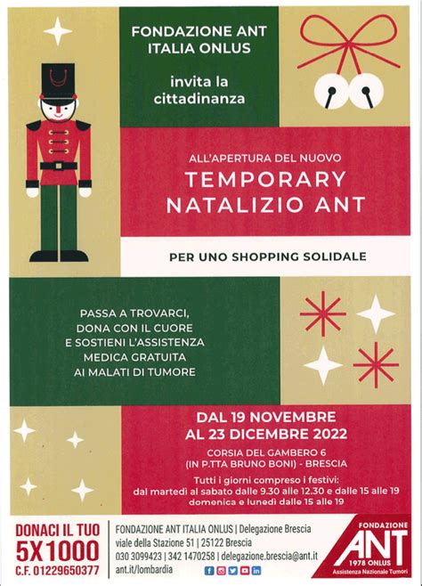 Temporary Solidale Ant Brescia Fondazione Ant Italia Onlus