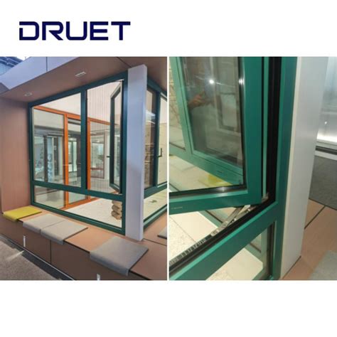 European Design Windows Double Glazing Swing Aluminum Casement Window