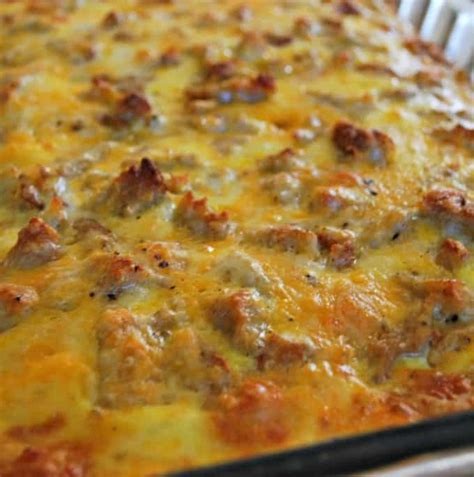 The Best Sausage Egg and Biscuit Breakfast Casserole - Mess for Less