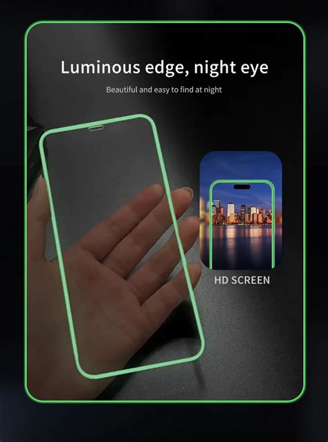 Luminous Fluorescent Color D Full Cover Tempered Glass Screen