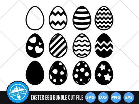 Easter Egg Bundle Svg Files Easter Graphic By Lddigital Creative