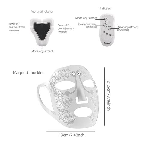 Appareil de massage CkeyiN Silicone masque Facial électrique EMS visage