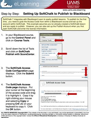 Fillable Online Uams Step By Step Setting Up Softchalk To Publish To