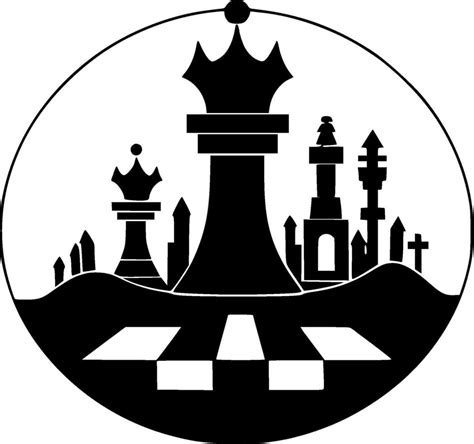 Chess, Black and White Vector illustration 26690023 Vector Art at Vecteezy