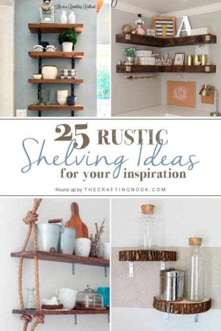 25 Rustic DIY Shelving Ideas to try now - The Crafting Nook