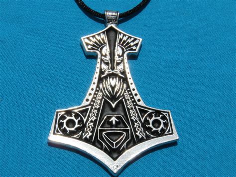 Thor s Hammer Mjölnir Pendant Necklace Large Handmade