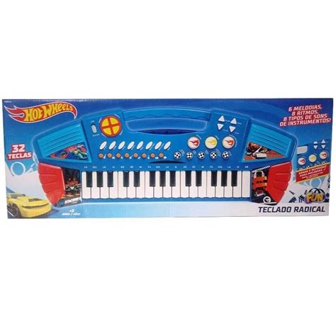 TECLADO INFANTIL GRANDE HOT WHEELS FUN
