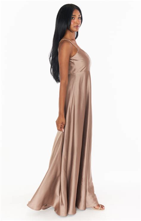 One Of Our New Show Me Your Mumu Faith Maxi Dress Dune Luxe Satin On