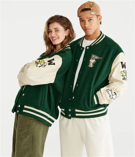 Aéropostale Snoopy Varsity Bomber Jacket Peanuts® Shop Attic