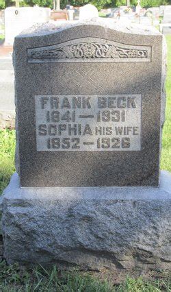 Frank Xaver Beck Find A Grave Gedenkplek