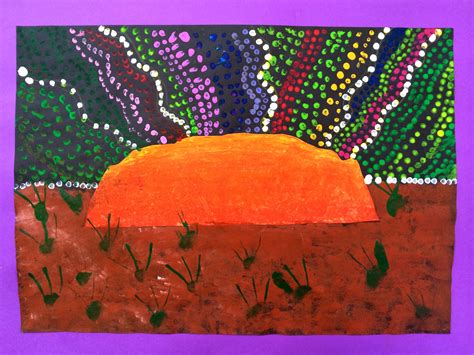 Uluru landscape aboriginal inspired art – Artofit