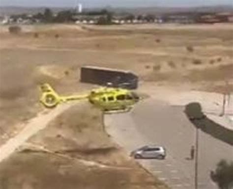 Detienen Al Hombre Que Apedreó Un Helicóptero Medicalizado En Madrid Y