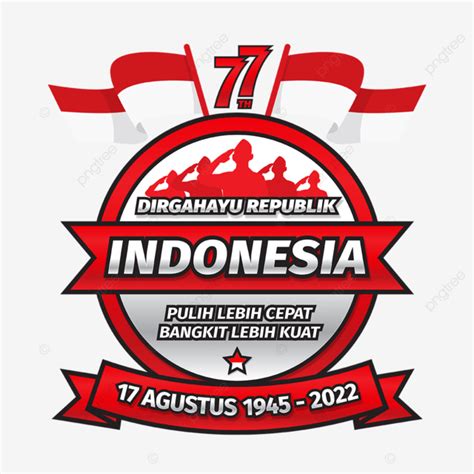 77th Indonesian Republic Independence Day Logo And Theme With Red White